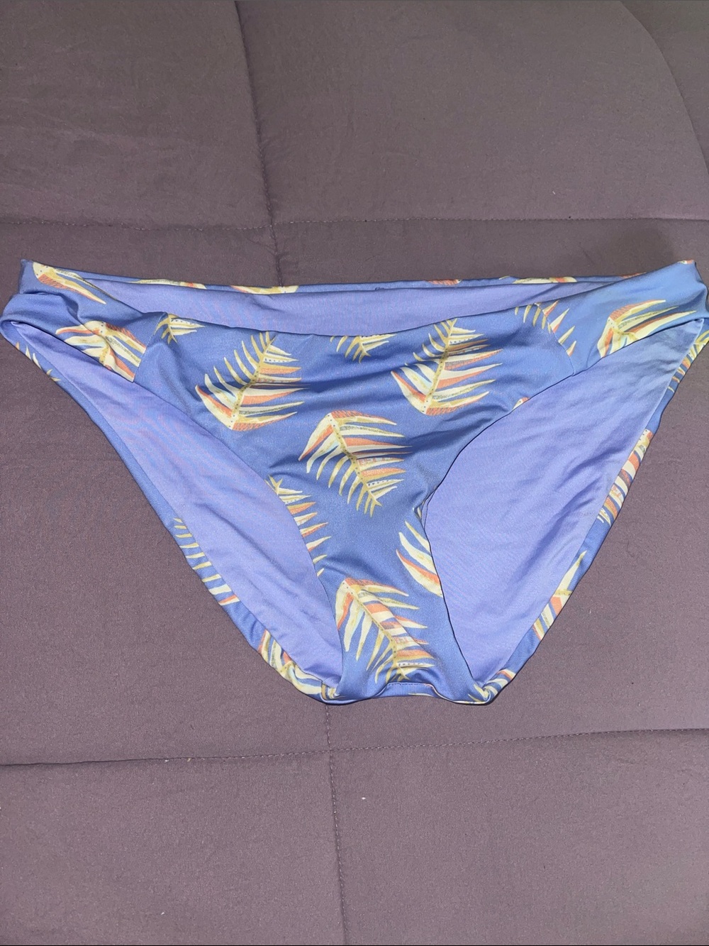 Patagonia Blue Tropical Leaf Bikini Bottoms